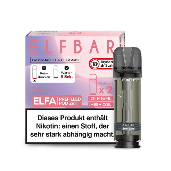 Elfbar Pod 20 mg/ml Nikotinsalz Peach Ice