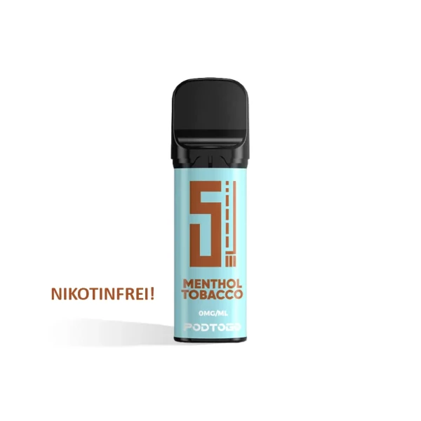5EL PodToGo Pods White Edition | Prefilled u. Wiederbefüllbar | 2ml 0 mg/ml Tabak Menthol