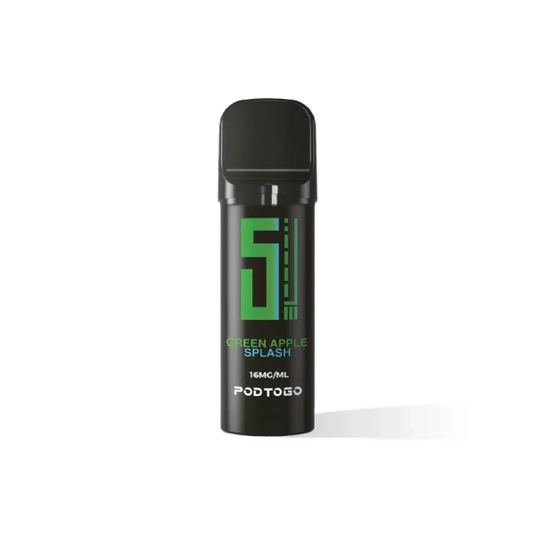 5EL PodToGo Pods Black Edition | Prefilled u. Wiederbefüllbar | 2ml 16 mg/ml Apple Splash