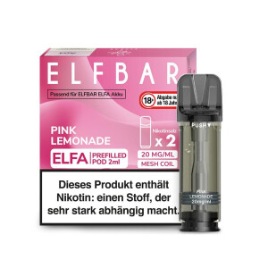 Elfbar Pod 20 mg/ml Nikotinsalz Pink Lemonade