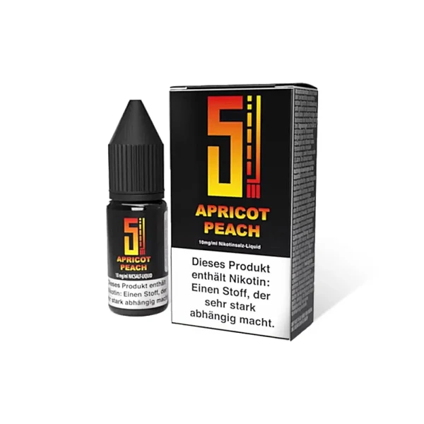 5EL Nikotinsalzliquids - Neue Steuer 0,26€/ml 10 mg/ml Apricot Peach