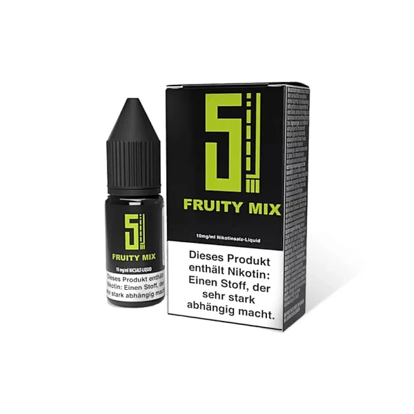 5EL Nikotinsalzliquids - Neue Steuer 0,26€/ml 10 mg/ml Fruity Mix