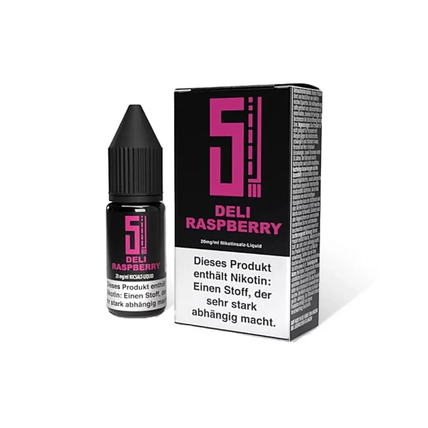 5EL Nikotinsalzliquids - Neue Steuer 0,26€/ml 20 mg/ml Deli Raspberry