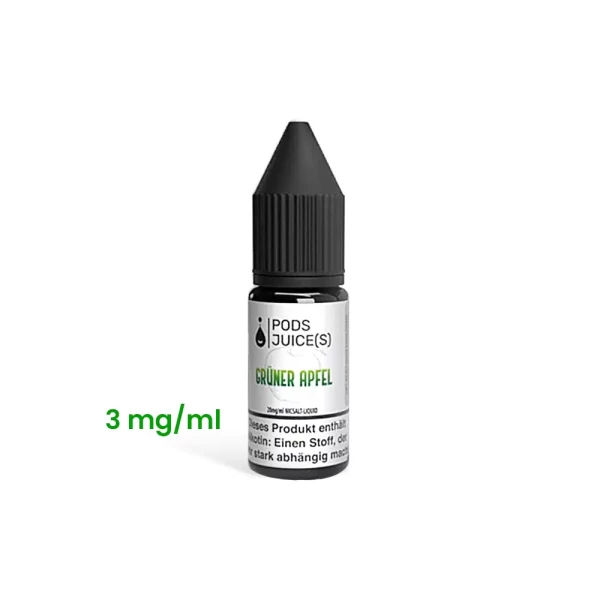Pod Juices 10ml Liquids 3 mg/ml Grüner Apfel