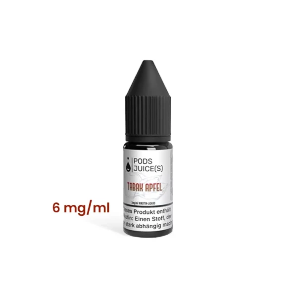 Pod Juices 10ml Liquids 6 mg/ml Tabak Apfel